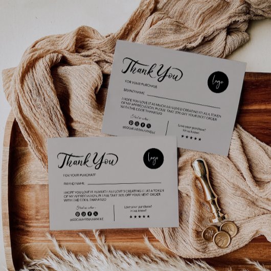 モダンサンキューカードテンプレート サンキューカード