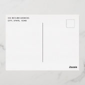 モダンサンキュービジネスフォイル休日ポストカード 箔シーズンポストカード (裏面)