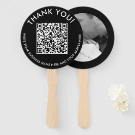 モダンサンクスブラックホワイトWebサイトQRコードスキャン ハンドファン