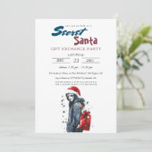 モダンサンタ変装Iシークレットサンタパーティー 招待状 (スタンド正面)