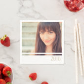 モダンサンディ&ホワイト大学院カスタムパーティーナプキンス スタンダードカクテルナプキン (インサイチュ)