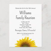 モダンサンフラワーシンプルファミリー懇親会Bbq インビテーションポストカード (正面)