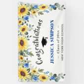 モダンサンフラワーユーカリ卒業2024 横断幕 (縦)