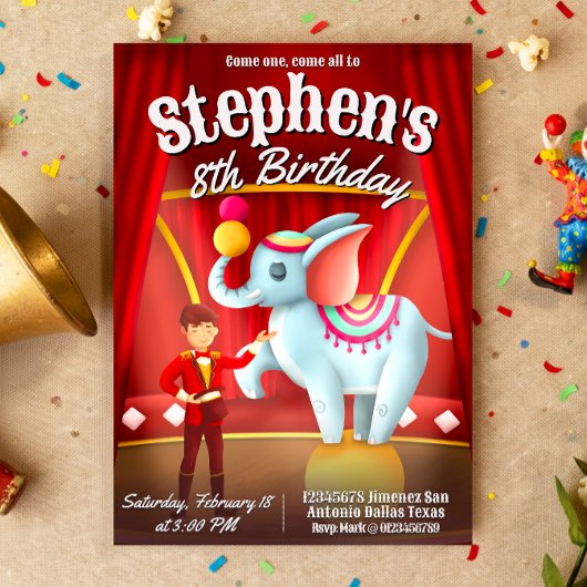 モダンサーカスの誕生日 招待状