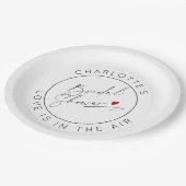 モダンサーシットヴァレンティンズデイブライダルシャワー ペーパープレート (アングル)