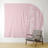 モダンザフューチャーミセス ブライダルシャワー ピンクアーチ タペストリー (インサイチュ(横))