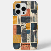 モダンザンビアンバティック - アースィーアブストラクトパターン Case-Mate iPhoneケース (裏面)