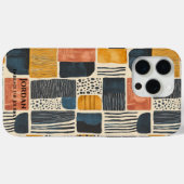 モダンザンビアンバティック - アースィーアブストラクトパターン Case-Mate iPhoneケース (裏面 (横))