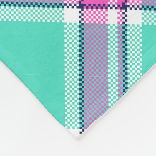 モダンシかわいらし名門私立校風のッガーリークタータンチェックパターン フリースブランケット (角)