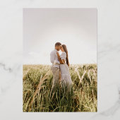 モダンシェイプのフレ結婚ーム 箔招待状 (裏面)