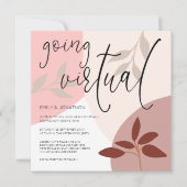 モダンシェイプ離れのスクリプトの仮想結婚化 招待状 (正面)