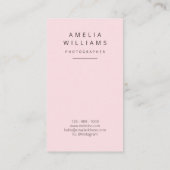 モダンシェルミニマルピンクの名刺 名刺 (裏面)