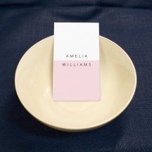 モダンシェルミニマルピンクの名刺