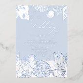 モダンシエレガントェルホイル結婚式招待状 箔招待状 (正面)