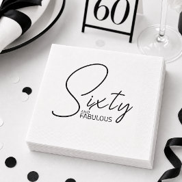 モダンシクスティ アンド ファビュラス 誕生日お祝い 60歳 スタンダードカクテルナプキン