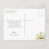 モダンシグネチャー結婚スクリプトの写真 ポストカード (裏面)