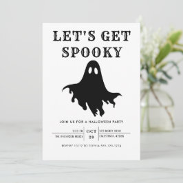 モダンシックなハロウィンパーティー Let's Get Spooky 招待状