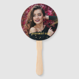 モダンシックなブラックと金ゴールドの甘さ16 ハンドファン