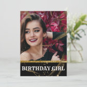 モダンシックなブラックと金ゴールドの甘さ16 招待状 (スタンド正面)