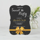 モダンシックなブラックと金ゴールドの甘さ16 招待状 (スタンド正面)