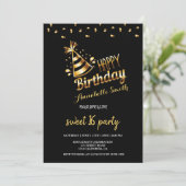 モダンシックなブラックと金ゴールドの甘さ16 招待状 (スタンド正面)