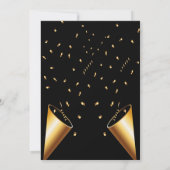 モダンシックなブラックと金ゴールドの甘さ16 招待状 (裏面)