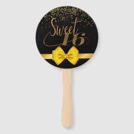 モダンシックなブラックと金ゴールドの甘さ16 hand f ハンドファン