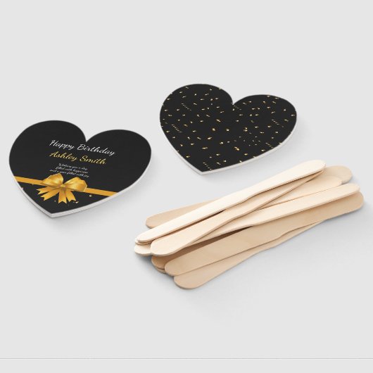 モダンシックなブラックと金ゴールドの甘さ16 hand f ハンドファン (組立なし)