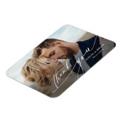 モダンシックな書結婚道の写真 マグネット (左側)