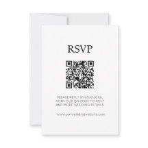 モダンシックな黒と白の結婚式RSVP