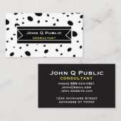 モダンシックはっきりしたブラックドカスタムット 名刺 (正面/裏面)