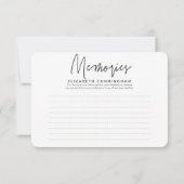 モダンシックシンプル思い出ミニマルメモリアル返信 出欠カード (裏面)