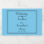 モダンシックシンプル結婚式の引き出物かわいいミニ リキュールボトルラベル (シングルラベル)