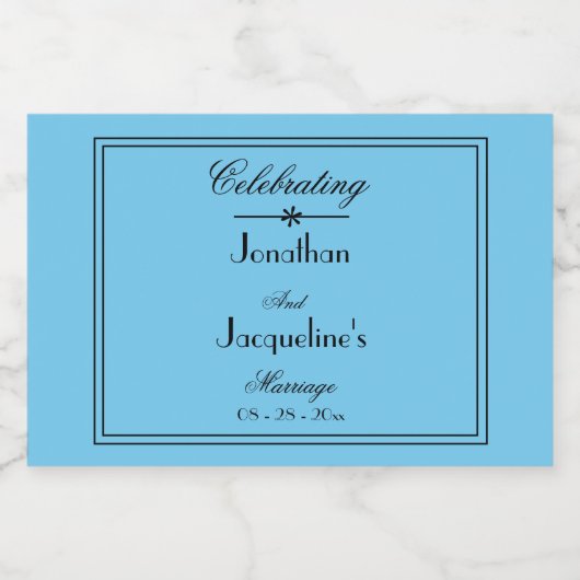 モダンシックシンプル結婚式の引き出物かわいいミニ リキュールボトルラベル (シングルラベル)