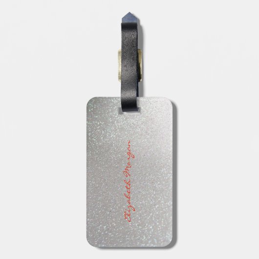 モダンシックスタイリッシュ – 赤い唇パーソナライズされた ラゲッジタグ (裏面縦)