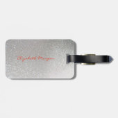 モダンシックスタイリッシュ – 赤い唇パーソナライズされた ラゲッジタグ (裏面横)