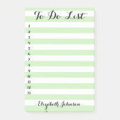 モダンシックパーソナライズされたグストライプのリーン一覧 ポストイット (正面)