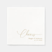 モダンシックパーソナライズされた結婚: スタンダードカクテルナプキン (正面)