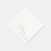 モダンシックパーソナライズされた結婚: スタンダードカクテルナプキン (角)