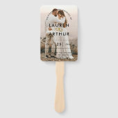 モダンシックミニマル写真結婚式プログラム ハンドファン (正面)