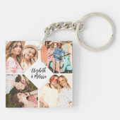 モダンシック最高のフレンドBFF写真 キーホルダー (裏面)