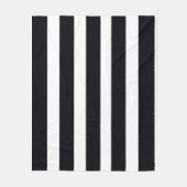 モダンシック白黒ストライプのクラシッククール フリースブランケット (正面)