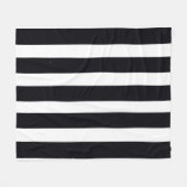 モダンシック白黒ストライプのクラシッククール フリースブランケット (正面(横))