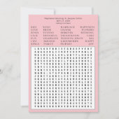 モダンシック結婚ピンク語の検索救日付 招待状 (正面)