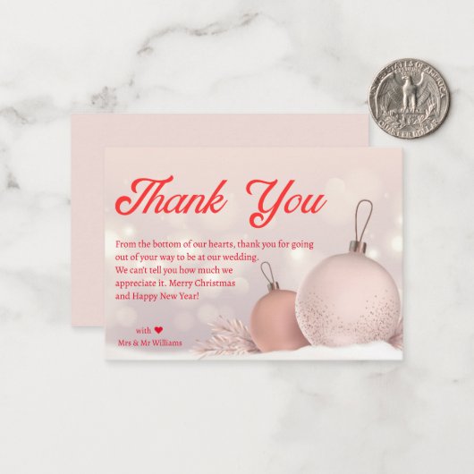 モダンシック結婚レッド感謝していスト ノートカード (正面/裏面インサイチュ)