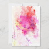 モダンシック芸術的ウォーターカラースウィート16誕生日 招待状 (裏面)