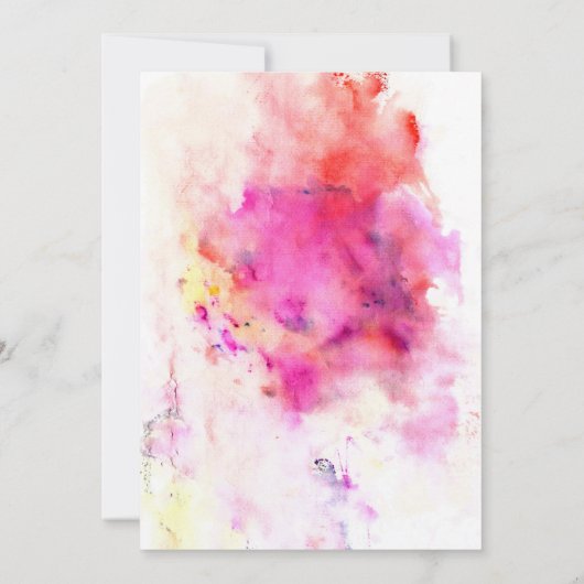 モダンシック芸術的ウォーターカラースウィート16誕生日 招待状 (裏面)