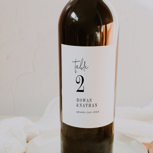 モダンシック4 x 5.5インチテーブル番号ワインラベル シール
