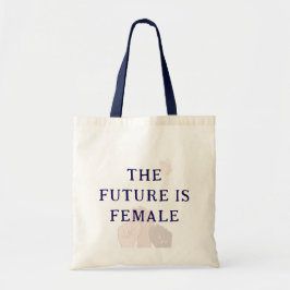 モダンシック ピンク水彩 The Future Is Female トートバッグ