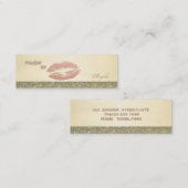 モダンシック  ラグジュアリー グリッタリップス スキニー名刺 (正面/裏面)